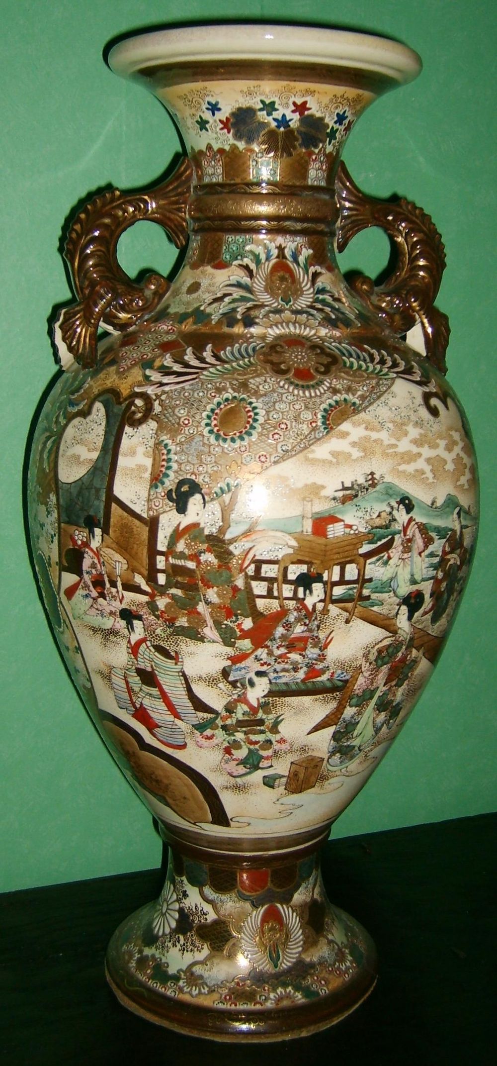 Japonais Satsuma Vase Van de Ven Antiquités